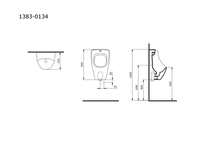 Taormina Arch Urinal Zulauf Hinten