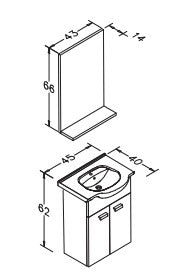 Soma 45 cm Badezimmerschrank