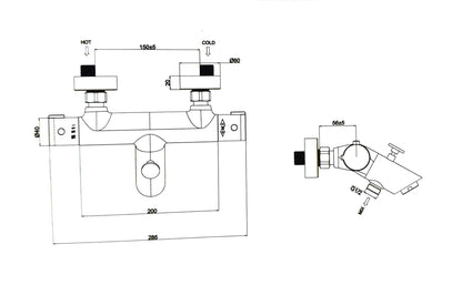 Thermotec Thermostatarmatur/ Wannenmischer