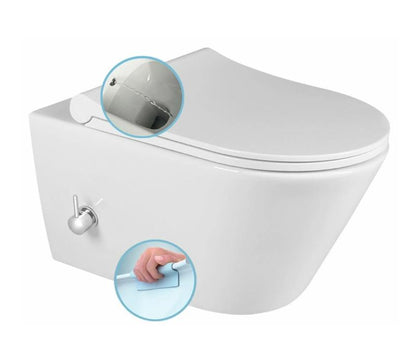 AVVA Wand-WC randlos mit Bidet-Anschluss – Ansicht 3