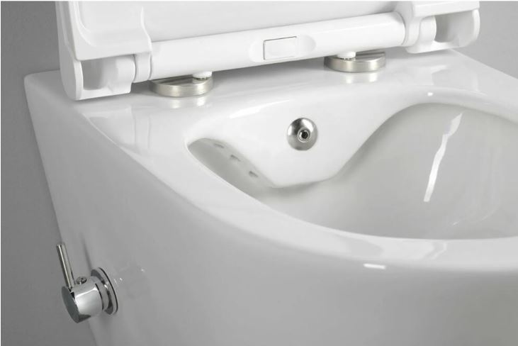 AVVA Wand-WC randlos mit Bidet-Anschluss – Ansicht 4