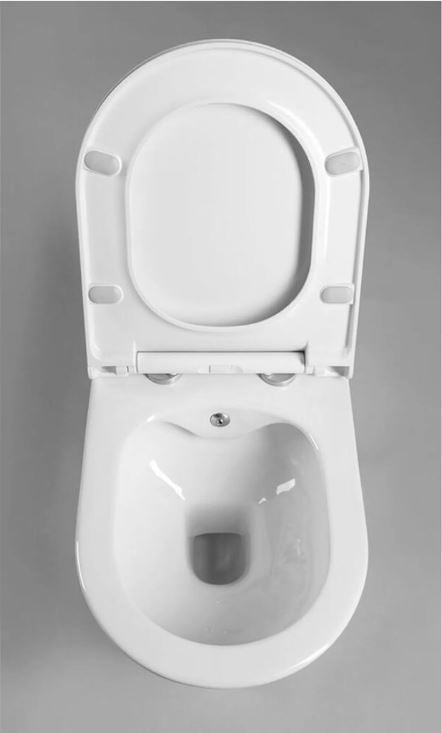 AVVA Wand-WC randlos mit Bidet-Anschluss – Ansicht 6